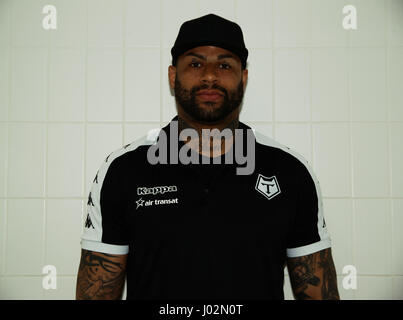 Doncaster, South Yorkshire, UK. 9th April, 2017. Ryan Bailey (New Signing) for Toronto Wolfpack during the Kingstone Press League 1 fixture rugby league fixture at the Keepmoat Stadium, Doncaster, South Yorkshire  Picture by Stephen Gaunt/Alamy Live News Stock Photo