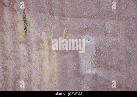 texture of old iron sheet was corrugated and brown Stock Photo