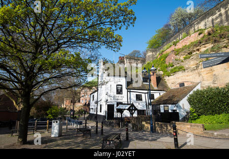 The Ye Olde Trip To Jerusalem Pub in Nottingham City, Nottinghamshire England UK Stock Photo