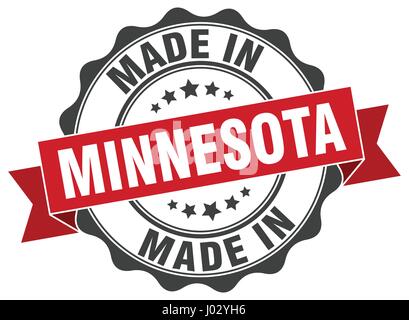 made in Minnesota round seal Stock Vector