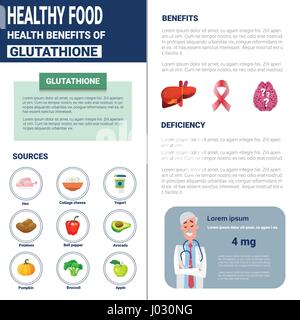 Healthy Food Infographics Products With Vitamins And Minerals, Health Nutrition Lifestyle Concept Stock Vector