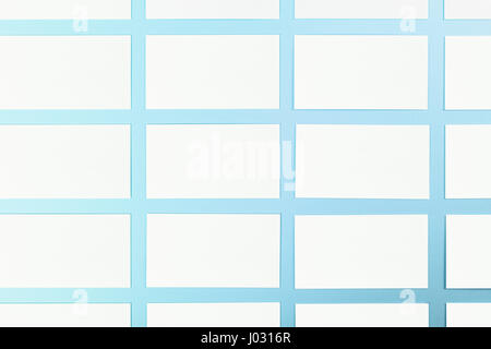 White Blank Business Cards On Blue Background With Fine Paper Texture Stock Photo