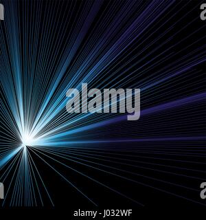 Abstract vector background with luminous blue rays Stock Vector