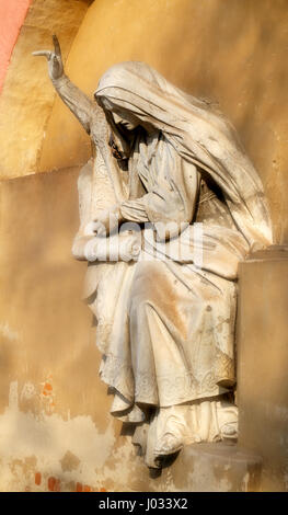 The statue of the Madonna Stock Photo