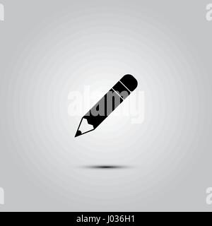 Pencil Icon in trendy flat style isolated on grey background. Edit symbol for your web design, logo, UI. Vector illustration, EPS10. Stock Vector
