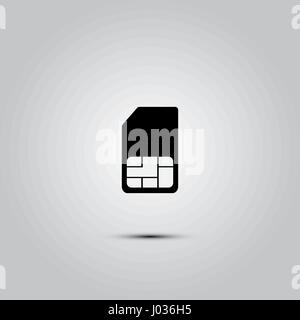 sim card icon, flat design best vector icon Stock Vector
