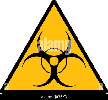 Biohazard sign over white background. Vector illustration. Stock Vector