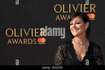 Ruthie Henshall attending the Olivier Awards 2017, held at the Royal Albert Hall in London. Stock Photo