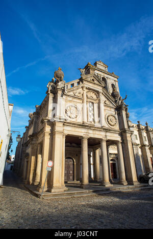 Facade of the Igreja da Graca church of Evora. Alentejo, Portugal. Stock Photo