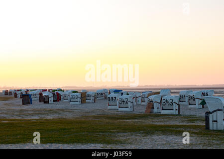 North Sea Germany Wilhelmshaven on Evening Stock Photo