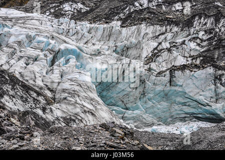 The view of Fox Glacier in winter in New Zealand Stock Photo