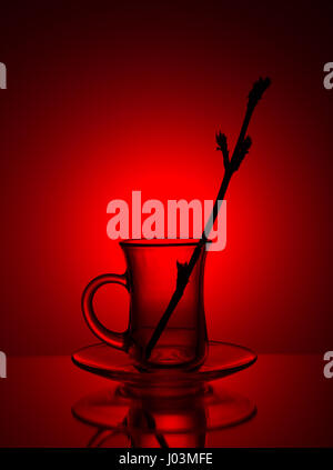 Mock up blank photo frame on the table. 3d rendering Stock Photo
