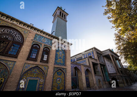 Wind Tower Building (Imarat-i Badgir) in Golestan Palace (Palace of Flowers), former royal Qajar complex in Tehran city, capital of Iran Stock Photo