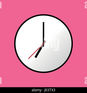 Clock icon, Vector illustration, flat design EPS10 Stock Vector