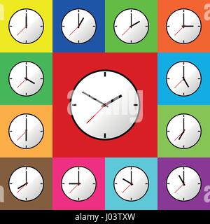 Set clock icon Vector illustration design EPS10 Stock Vector