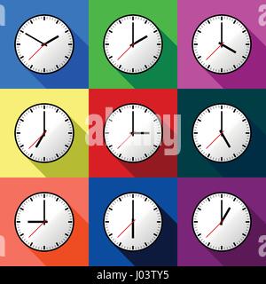 Set clock icon Vector illustration design EPS10 Stock Vector