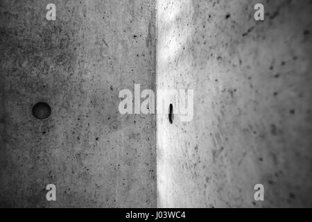 Abstract background of concrete cement wall texture, rough grungy scratched surface, selective focus Stock Photo