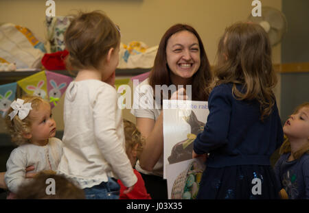 Baby & Toddler sign language class Stock Photo