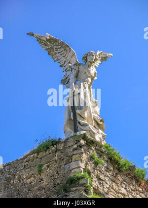 Guardian Angel in Comillas cemetery, Cantabria, northern Spain Stock Photo