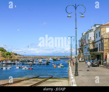 Scenic view of Tapia de Casariego, coastal village in Asturias, northern Spain Stock Photo