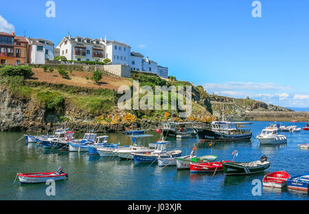 Scenic view of Tapia de Casariego, coastal village in Asturias, northern Spain Stock Photo