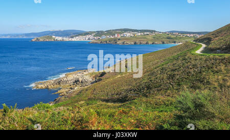 Scenic coastline near Malpica de Bergantinos, A Coruna Province, Galicia Stock Photo