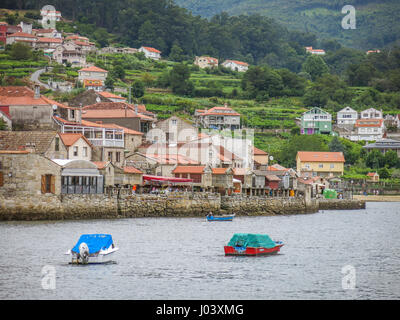 Scenic view in Combarro, spanish fishermen village near Pontevedra, Galicia, northern Spain Stock Photo