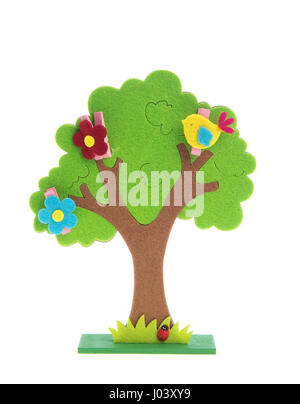 spring felt decoration isolated on white background Stock Photo
