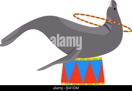 Icon of circus seal Stock Vector