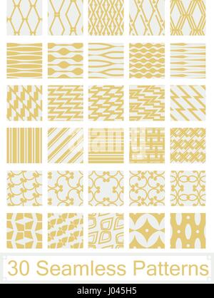30 Seamless Patterns Stock Vector