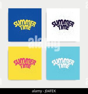 Summer time lettering text Stock Vector