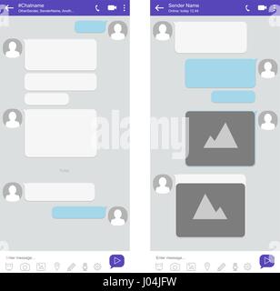 Mobile phone chat interface Stock Vector