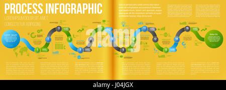 Infographics arrow timeline hystory template Stock Vector