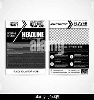 Brochure Design, Flyer Template, Size A4, Vector, Illustration Stock Vector