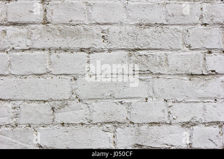 Brick wall colored in white Stock Photo