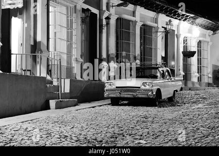 Old American cars which are the biggest tourist attraction on Cuba Stock Photo