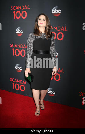 West Hollywood, CA, USA. 9th Apr, 2017. LOS ANGELES - APR 8: Katie Lowes at the ''Scandal'' 100th Show Party at Fig & Olive Resturant on April 8, 2017 in West Hollywood, CA Credit: Kathy Hutchins/via ZUMA Wire/ZUMA Wire/Alamy Live News Stock Photo