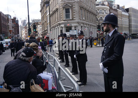 London, England, UK. 10th Apr, 2017. Stand for Keith cortege procession for funeral of PC Keith Palmer at Southwark street, London, UK. by Credit: See Li/Alamy Live News Stock Photo