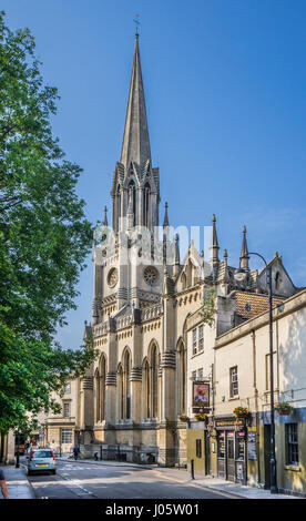 United Kingdom, Somerset, Bath, view of St Michael's Church from Walcot Street Stock Photo