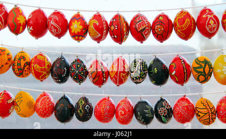 KYIV, UKRAINE - APRIL 16, 2015: Pysanka Festival - traditional ukrainian festival of Easter eggs in St. Sophia Cathedral complex Stock Photo