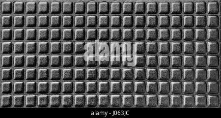 Shiny black background, synthetic foamy material with parallel rows. Stock Photo