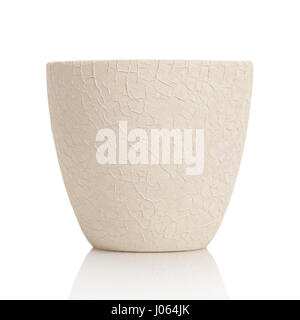 Empty pot isolated on white background Stock Photo