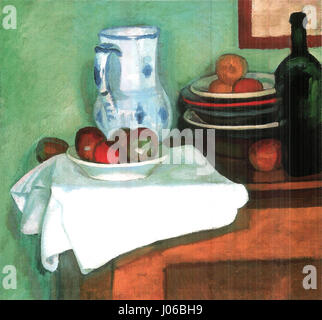 A still life painting by Dezső Czigány, a Hungarian artist, presenting everyday objects. Stock Photo