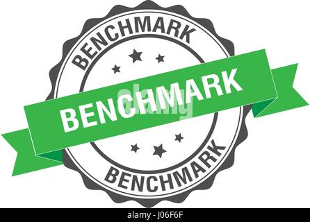 Benchmark stamp illustration Stock Vector