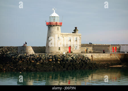 View on Howth Harbour Lighthouse, Howth Peninsula, County Dublin, Ireland Stock Photo