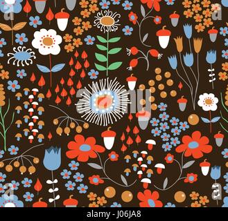 Seamless flower background Stock Vector