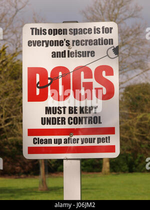 Keep dogs in control sign on moorland. UK Stock Photo - Alamy