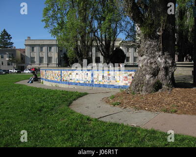 Peace Wall, Martin Luther King Jr. Civic Center Park,Berkeley, California Stock Photo