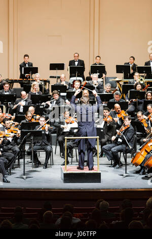 Puerto Rico Symphony Orchestra, Luis A. Ferre Center of the Performing Arts (Bellas Artes), San Juan, Puerto Rico Stock Photo