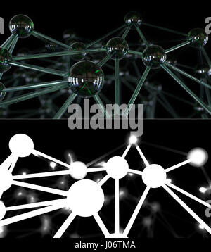 3d illustration of mulecule isolated with alpha channel Stock Photo